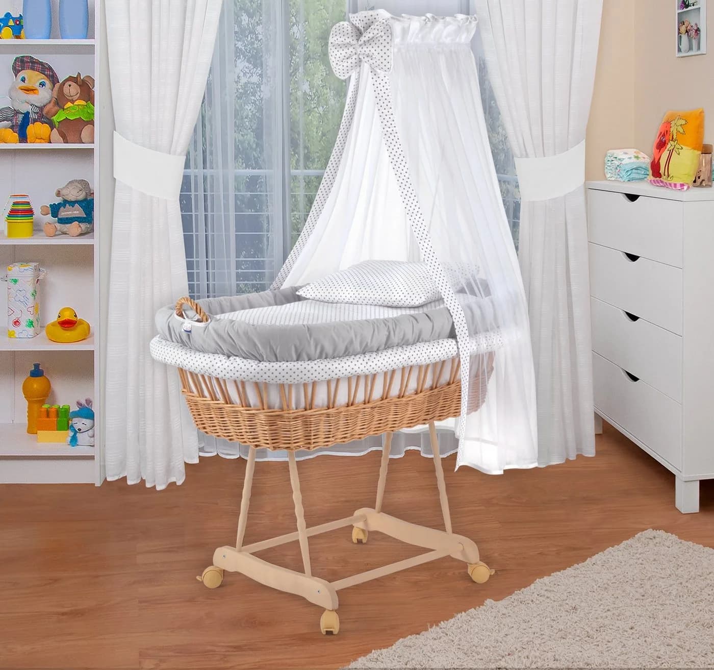 Waldin Stubenwagen XXL Baby Stubenwagen-Set mit Ausstattung - Bild 2