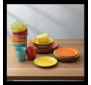 Riyashop Geschirr-Set 6-teilig Porzellan Uni-Farben Bild 1