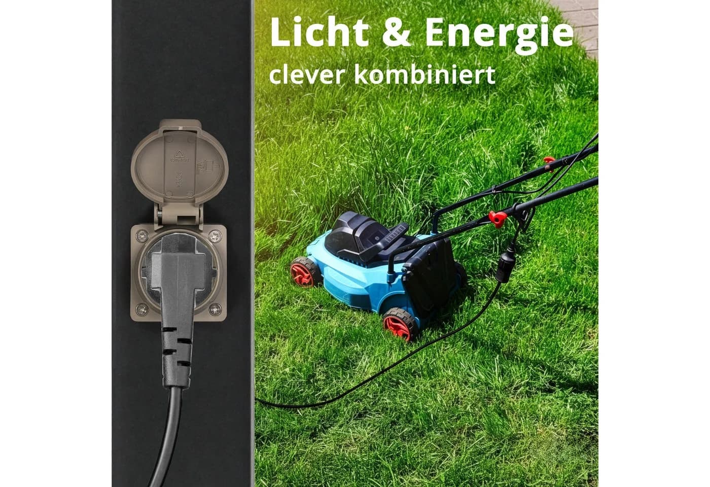 Grafner Wegleuchte Standleuchte 100cm WL10799 mit 2 Steckdosen - Bild 3