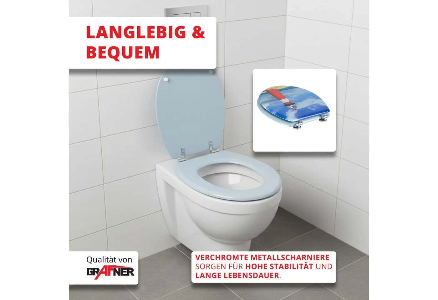 Grafner WC-Sitz in verschiedenen Designs Antibakteriell - Bild 3