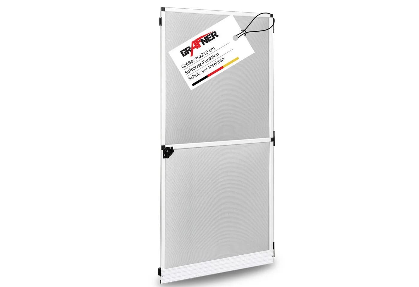 Grafner Insektenschutz-Tür mit Softclose & Magnet 95x210cm Weiß - Bild 2