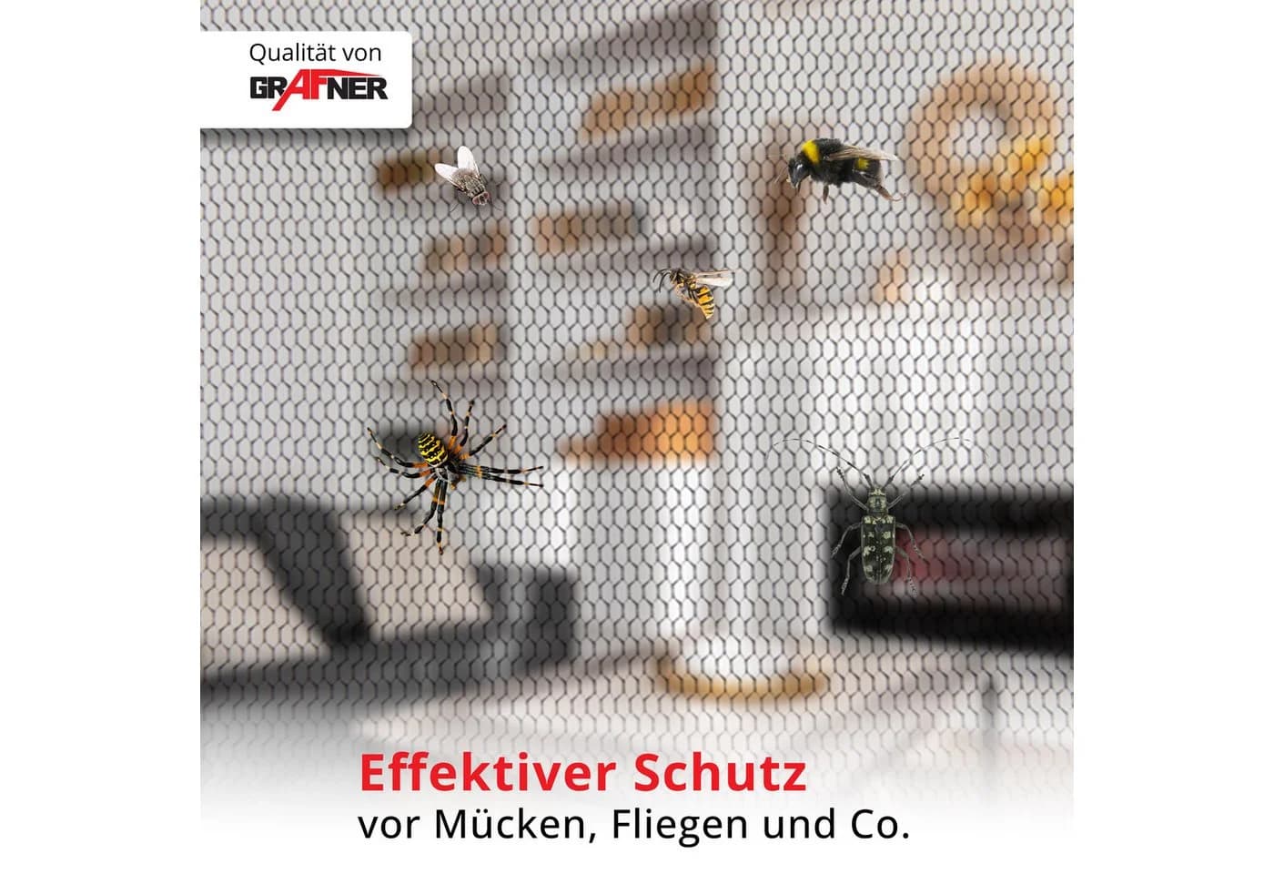 Grafner Insektenschutz-Tür mit Softclose & Magnet 95x210cm Weiß - Bild 5