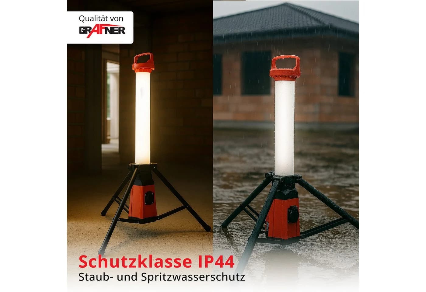 Grafner LED Baustrahler 360° Arbeitsleuchte IP44 3800Lm - Bild 3