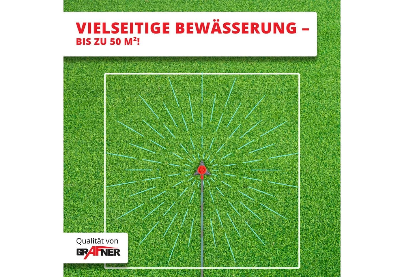 Grafner Rasensprenger 4er Set 8 Sprüh-Funktionen - Bild 3