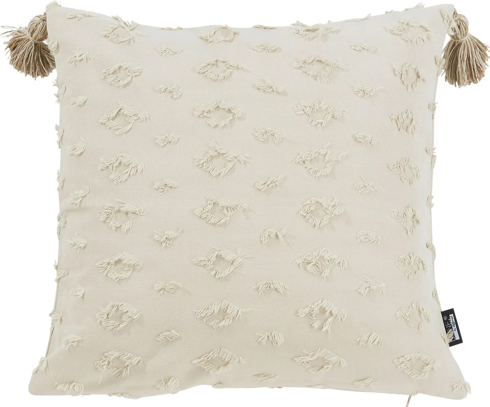 Dekokissen aus Baumwolle, beige, 45x45 cm, Vintage-Stil