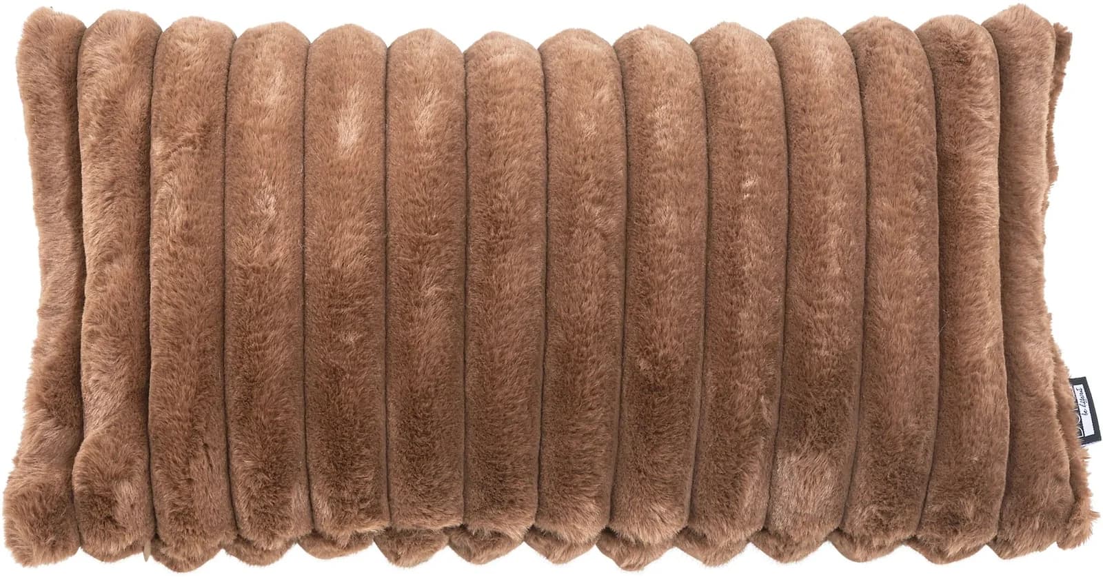 Sitzkissen DONE. Polar Taupe Felloptik Gestreift Unifarben