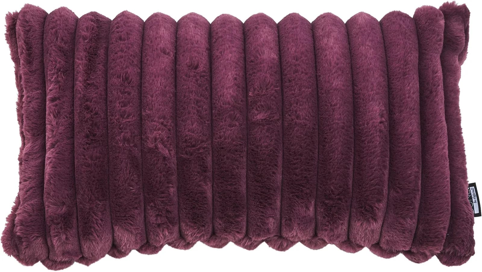Purple Sitzkissen mit Felloptik und gestreiftem Design - Bild 2