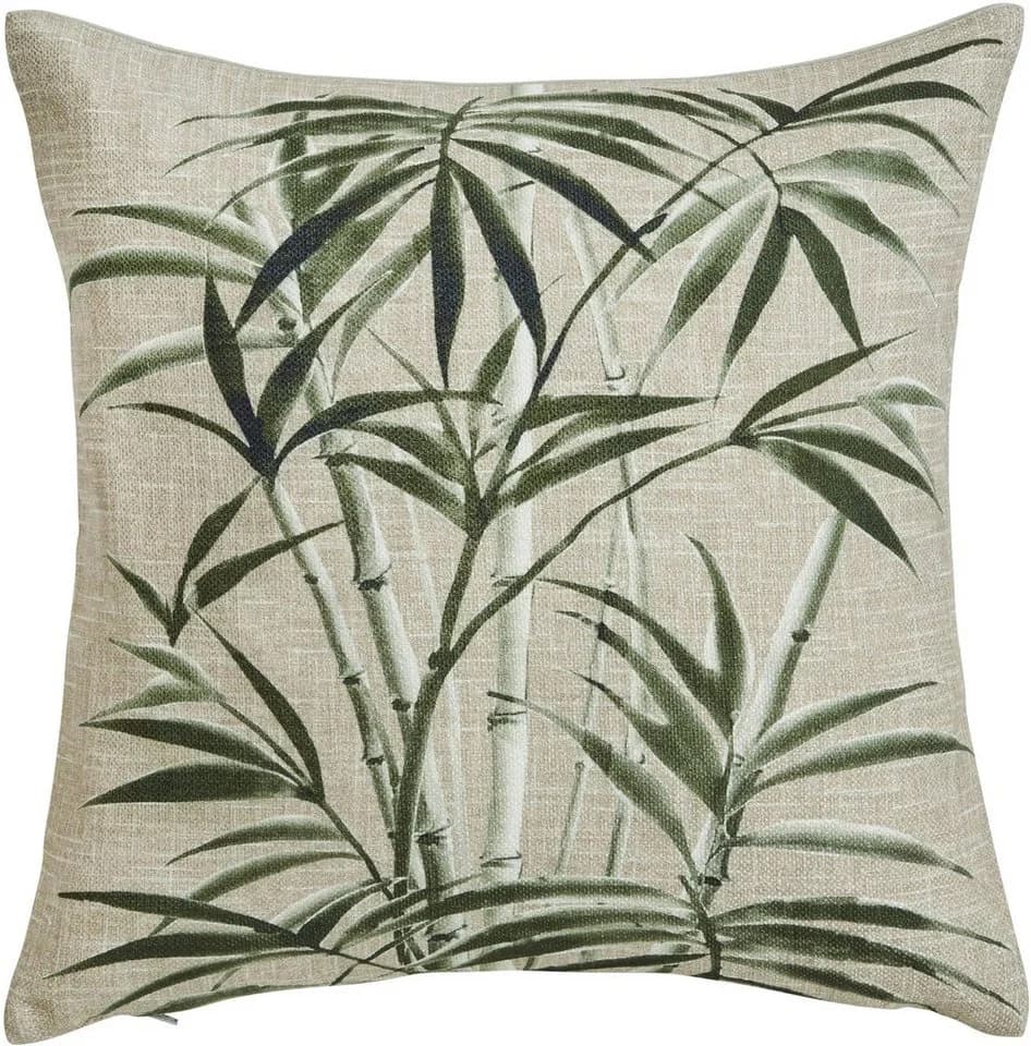done. Kissenhülle Areca Palm Beige Grün Blattmotiv - Bild 2