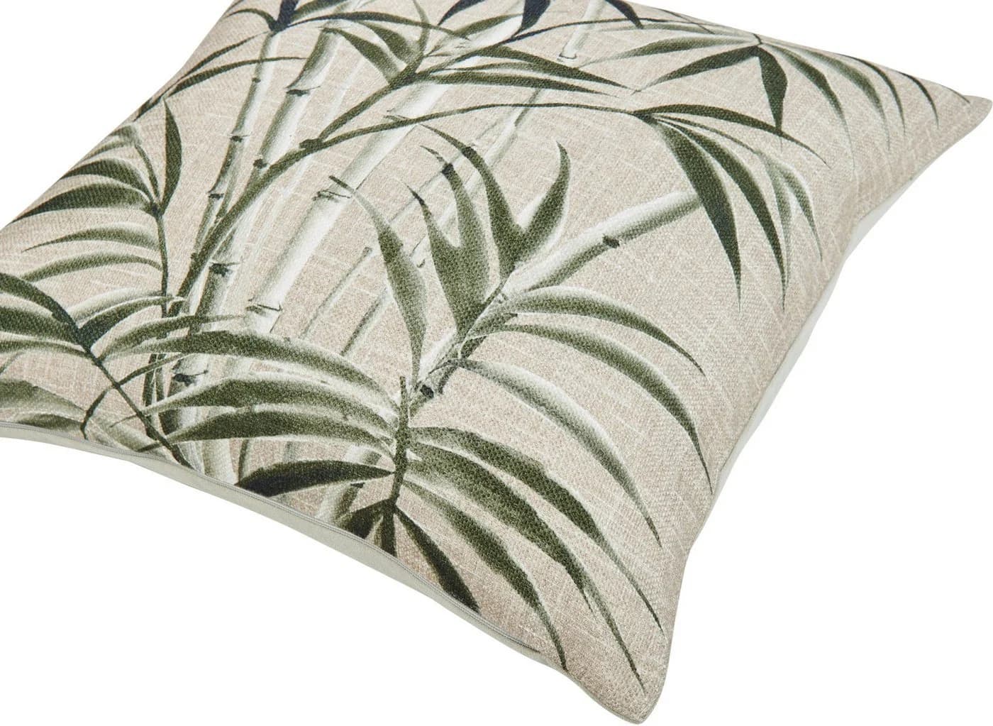 done. Kissenhülle Areca Palm Beige Grün Blattmotiv - Bild 3