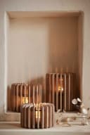 Small-Preis Windlicht Holz Extravagant Glaseinsatz Bild 1
