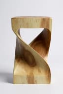 FaHome Beistelltisch Holzhocker Massiv Samanholz Geschwungen Bild 5