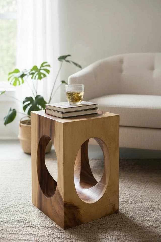 FaHome Beistelltisch Holz Suarholz 45x30x30 cm