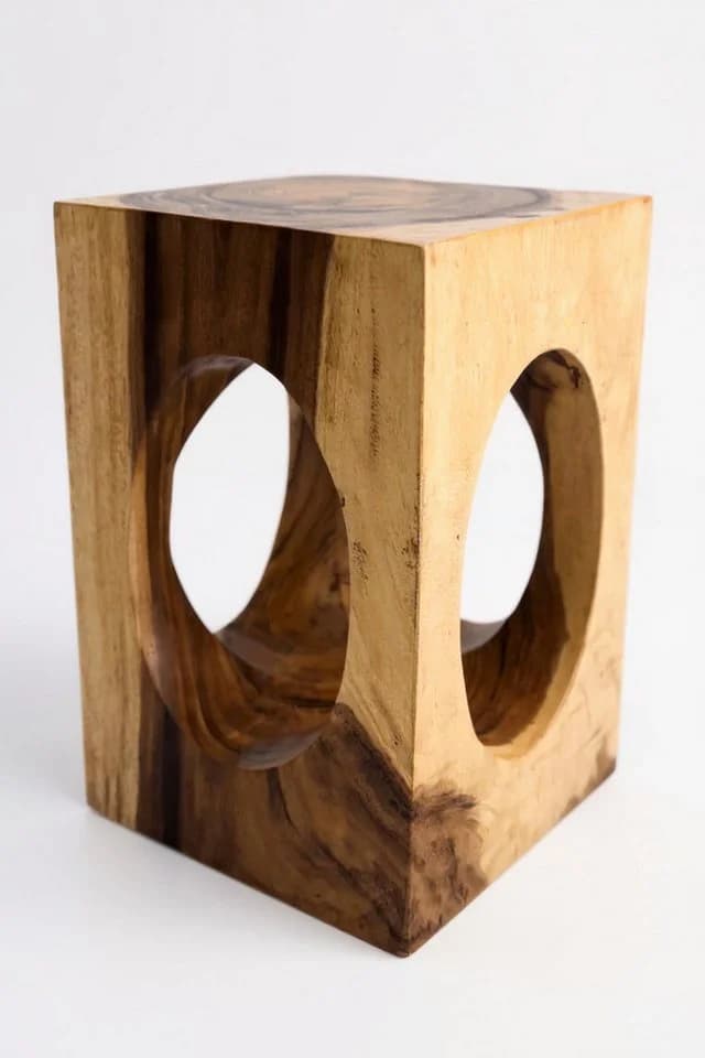 FaHome Beistelltisch Holz Suarholz 45x30x30 cm - Bild 2