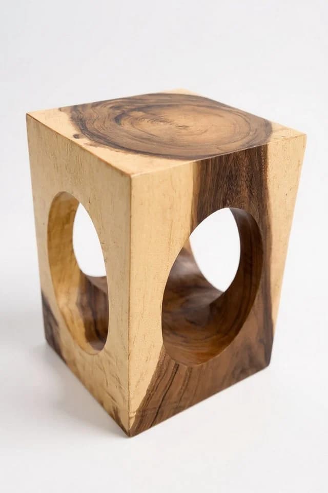 FaHome Beistelltisch Holz Suarholz 45x30x30 cm - Bild 4