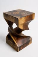 FaHome Beistelltisch Holz Flambiert Massiv Bild 4