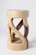FaHome Beistelltisch Runder Holzhocker Massives Suarholz Bild 4