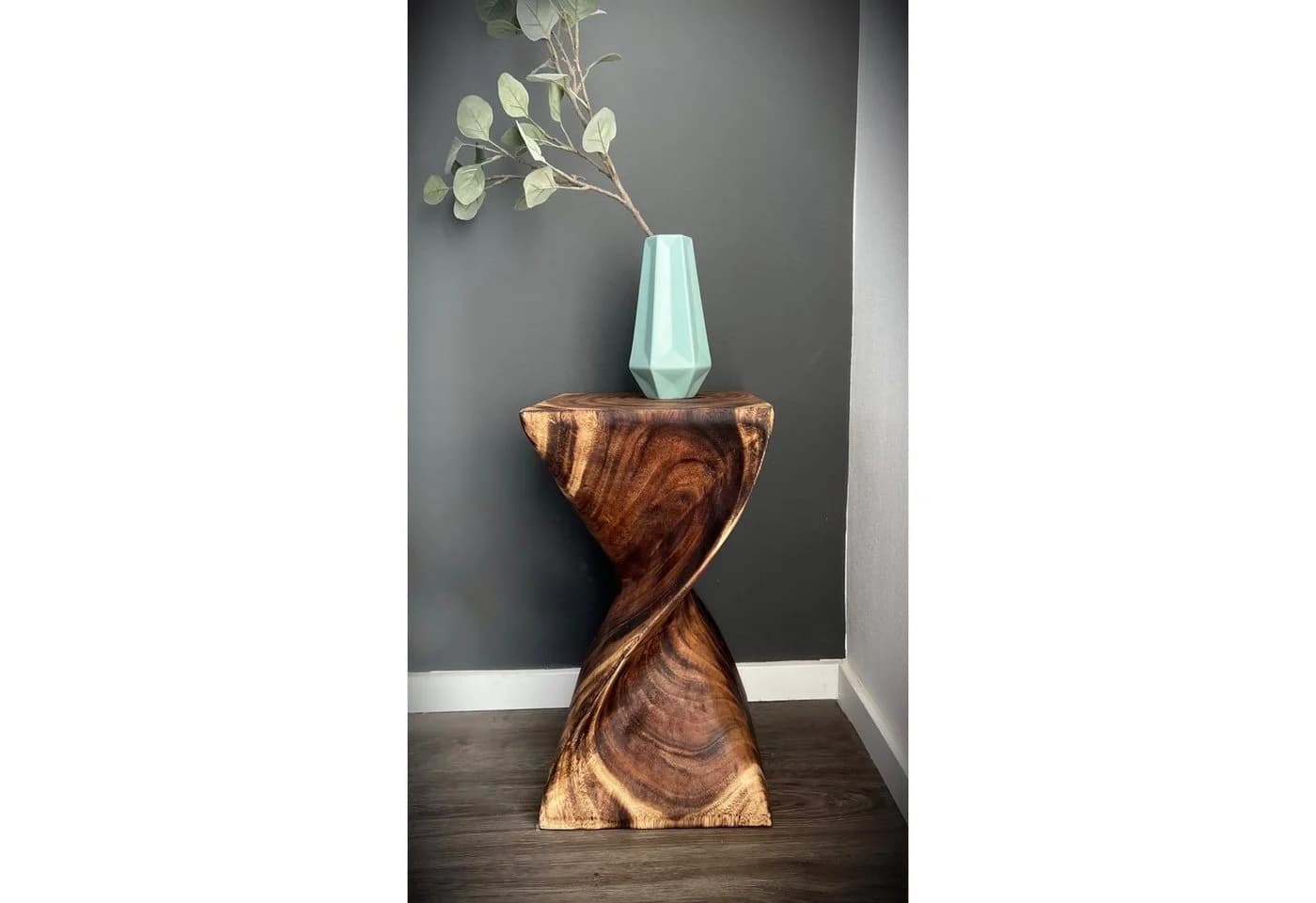 FaHome Blumenhocker Holzhocker - Edler Beistelltisch Holz - Bild 2