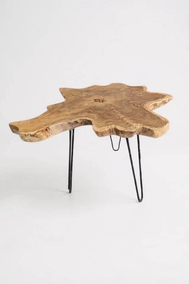 FaHome Beistelltisch Holz Baumquerschnitt-Tischplatte - Bild 3