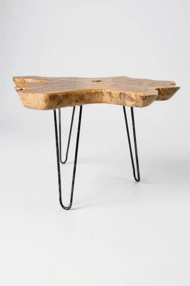 FaHome Beistelltisch Holz Baumquerschnitt-Tischplatte - Bild 4