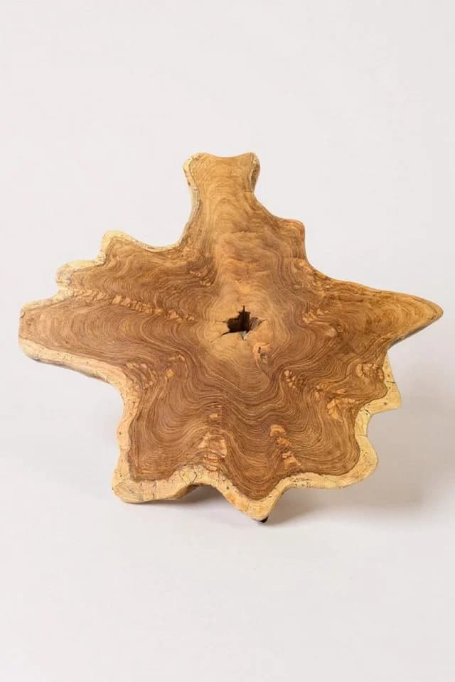 FaHome Beistelltisch Holz Baumquerschnitt-Tischplatte - Bild 5