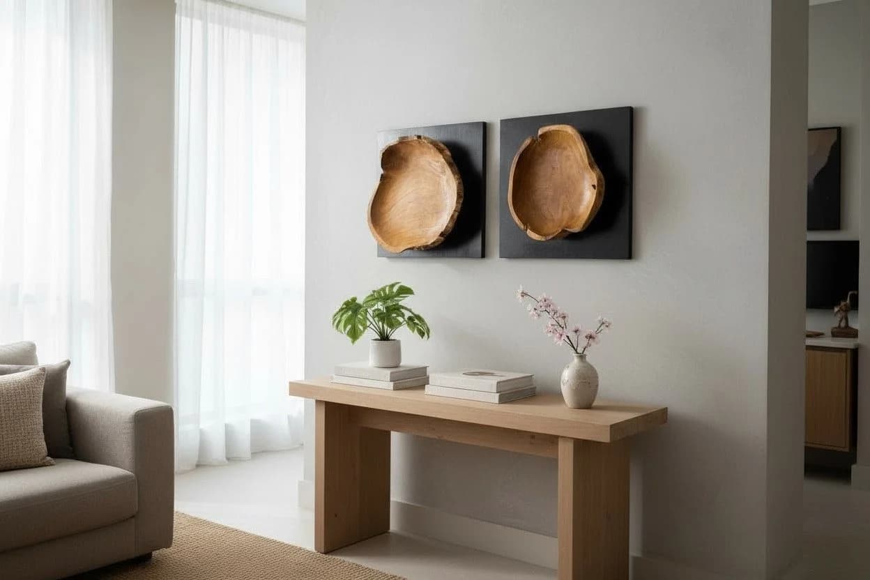 FaHome Wanddekoobjekt Teakholz Wanddeko - Bild 2