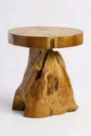 FaHome Beistelltisch Holzhocker Teakwurzelholz Handgefertigt Bild 1