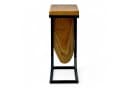 FaHome Multifunktionaler Couchtisch Teakholz Schwarz Bild 4
