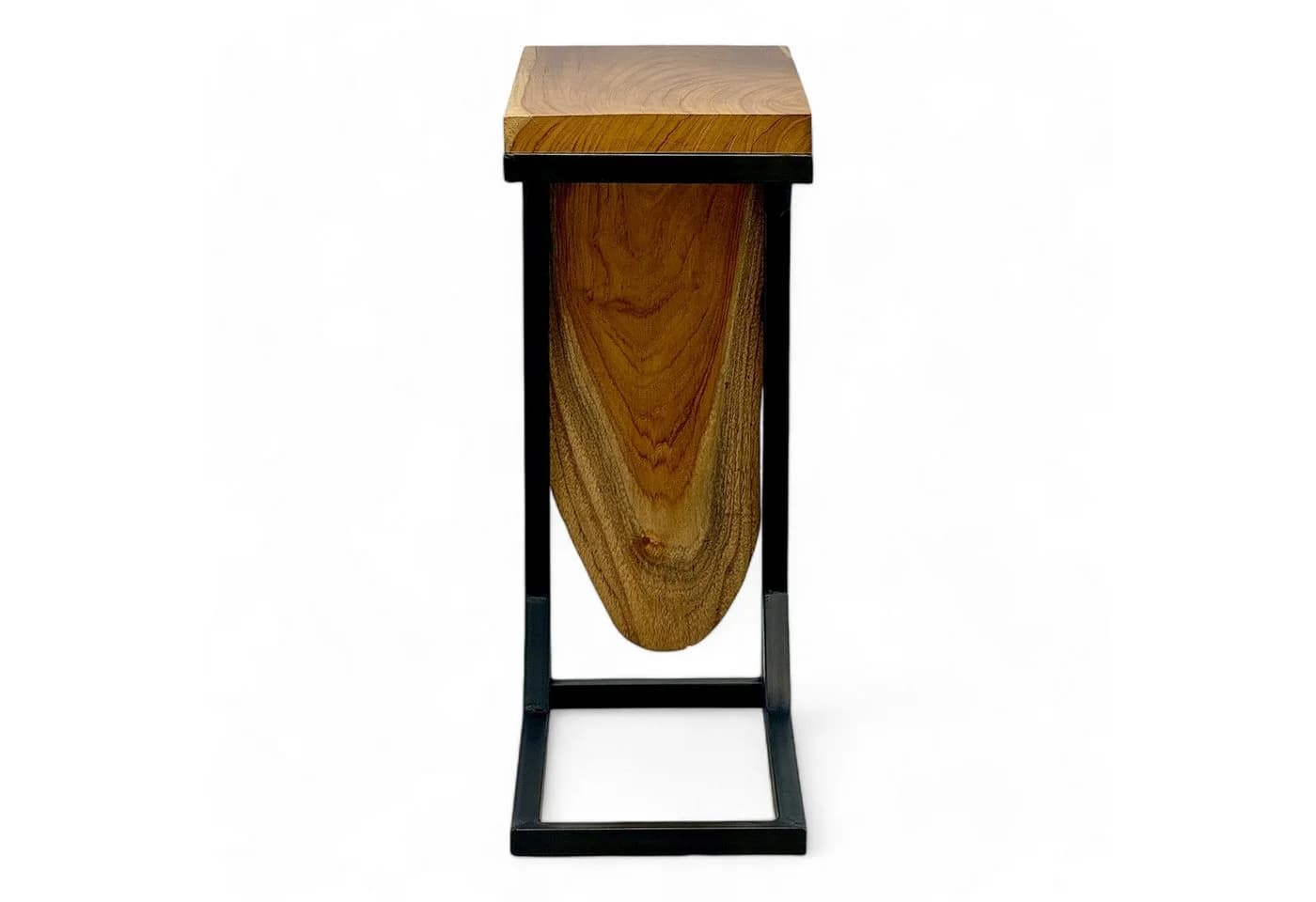 FaHome Multifunktionaler Couchtisch Teakholz Schwarz - Bild 4