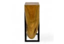 FaHome Multifunktionaler Couchtisch Teakholz Schwarz Bild 5