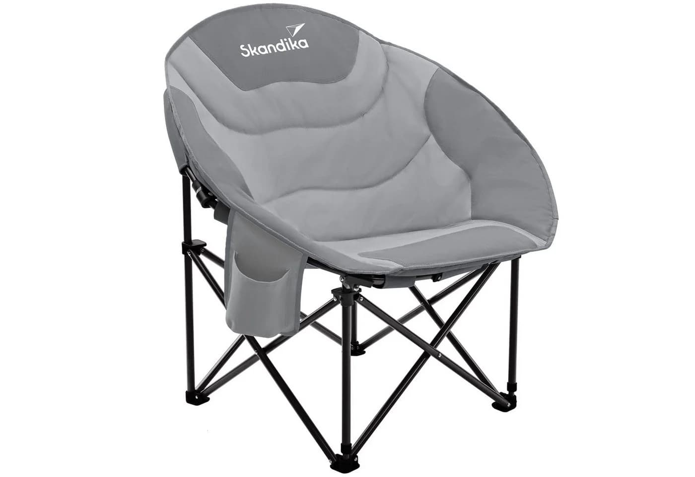 Skandika Moonchair Sirkka Campingstuhl Grau Gepolstert mit Kühlfach - Bild 2