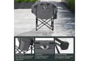 Skandika Moonchair Sirkka Campingstuhl Grau Gepolstert mit Kühlfach Bild 4