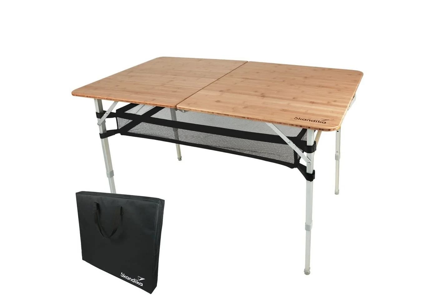 Skandika Campingtisch Tolja Bambus Falttisch silber - Bild 2