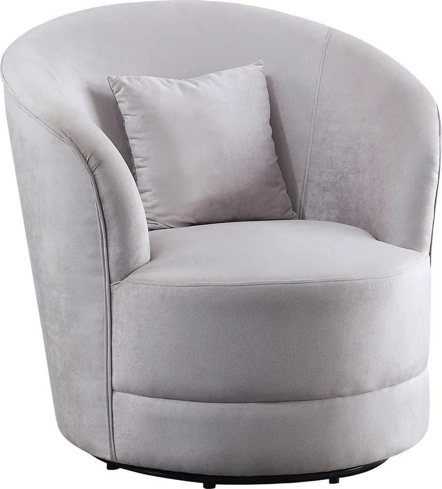 ATLANTIC HOME COLLECTION Drehsessel Colin Grau Samtvelours