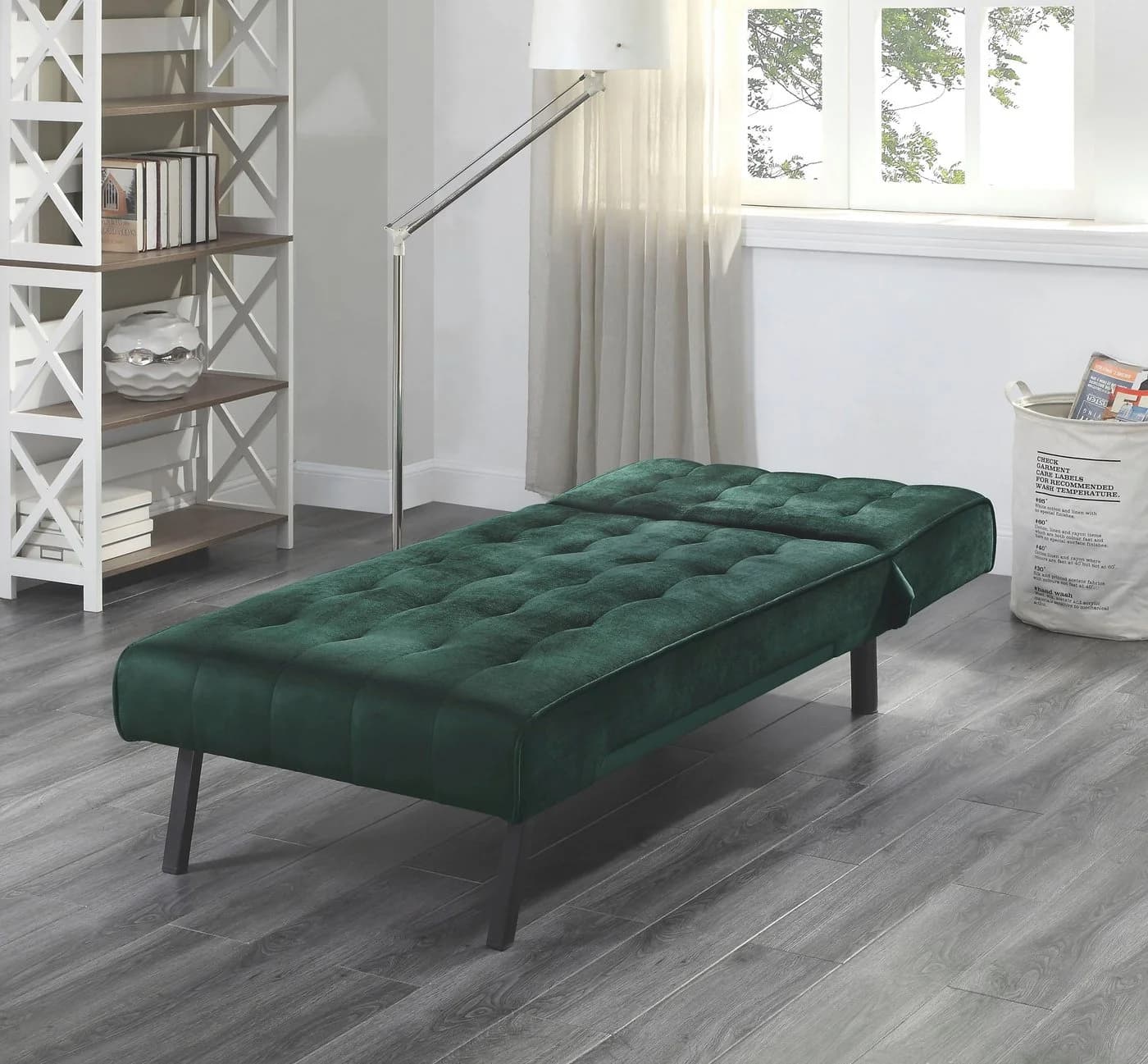 ATLANTIC HOME COLLECTION Relaxliege Pierre Grün Samtvelours 3-fach verstellbar