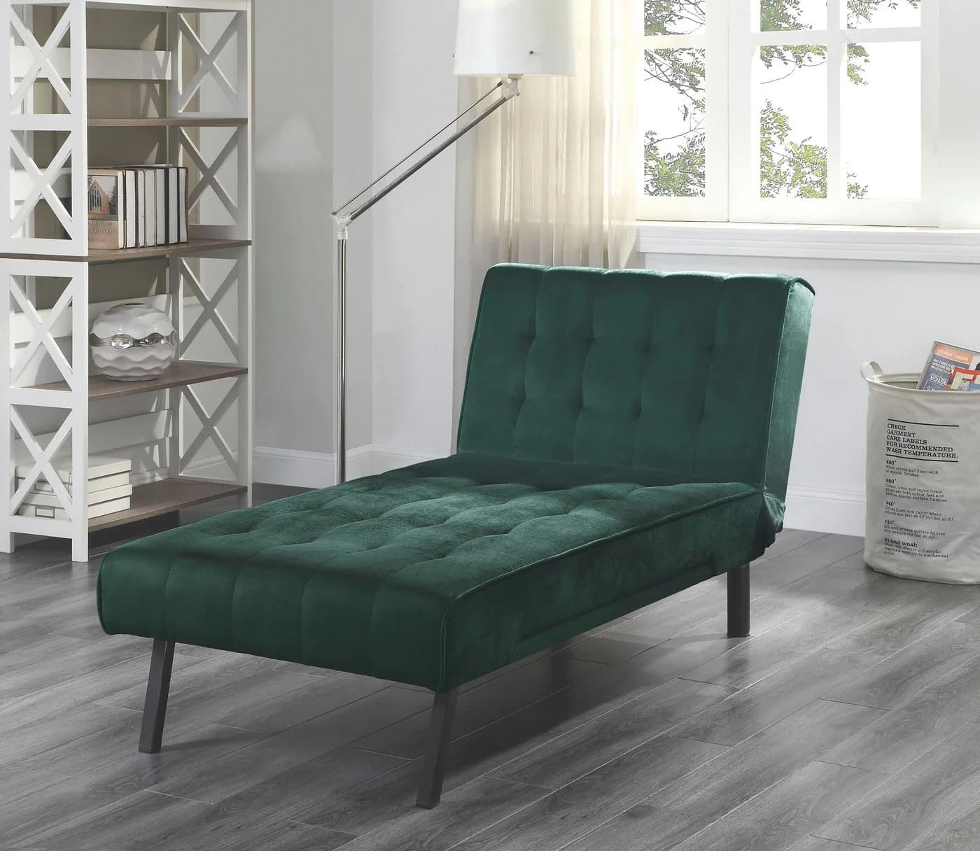 ATLANTIC HOME COLLECTION Relaxliege Pierre Grün Samtvelours 3-fach verstellbar - Bild 2