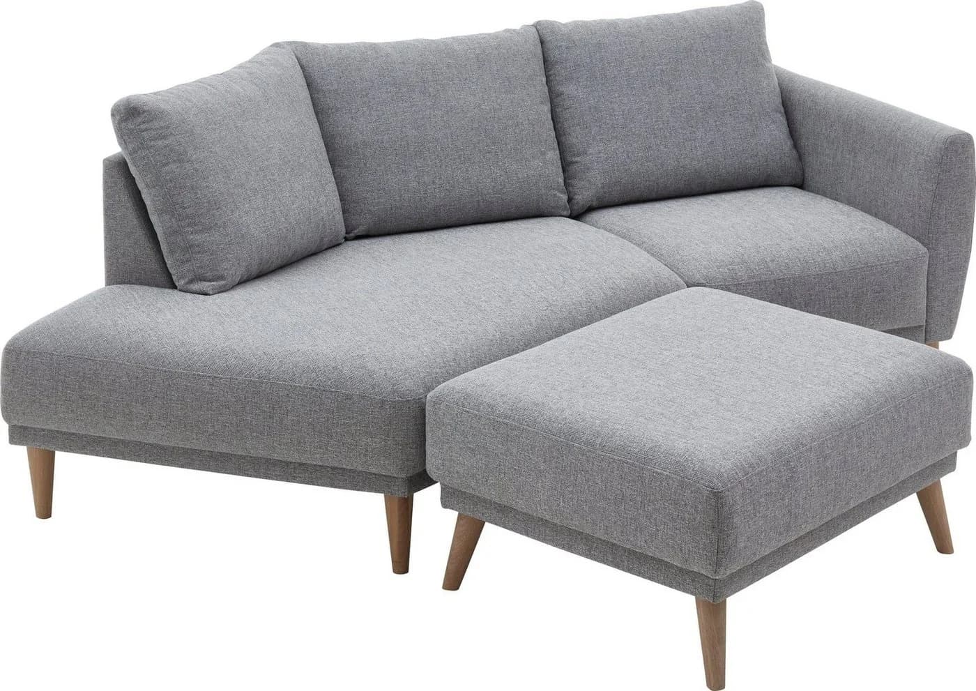 ATLANTIC HOME COLLECTION Sofa Elvis 2,5-Sitzer Grau Skandinavisch - Bild 5