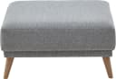 ATLANTIC HOME COLLECTION Hocker Elvis Schwarz-Weiß Strukturstoff Massivholz Bild 1