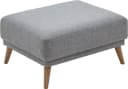 ATLANTIC HOME COLLECTION Hocker Elvis Schwarz-Weiß Strukturstoff Massivholz Bild 2