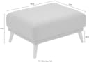 ATLANTIC HOME COLLECTION Hocker Elvis Schwarz-Weiß Strukturstoff Massivholz Bild 3