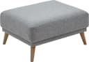 ATLANTIC HOME COLLECTION Hocker Elvis Schwarz-Weiß Strukturstoff Massivholz Bild 4