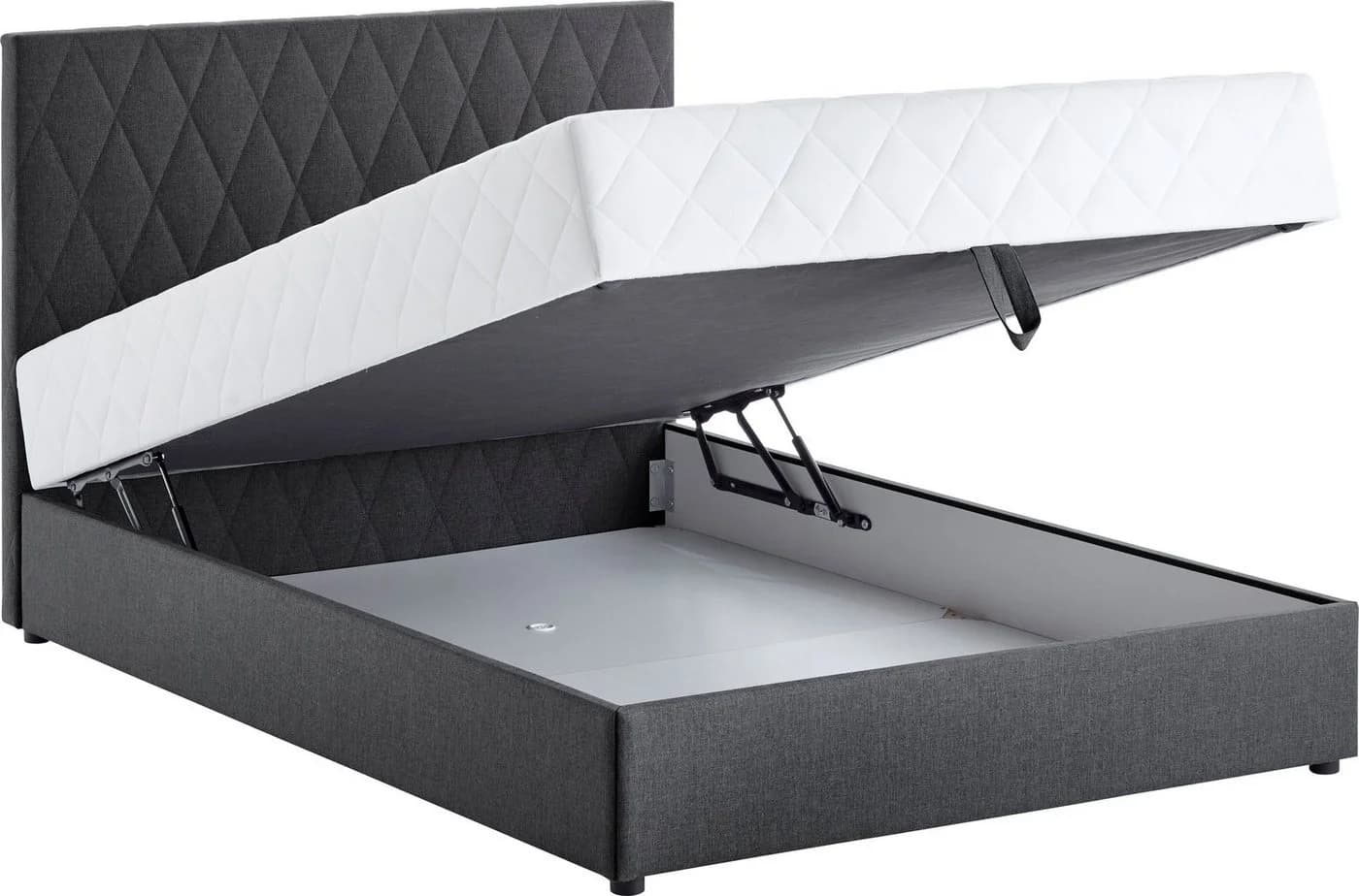 ATLANTIC HOME COLLECTION Boxbett Benita mit Bettkasten Anthrazit - Bild 3