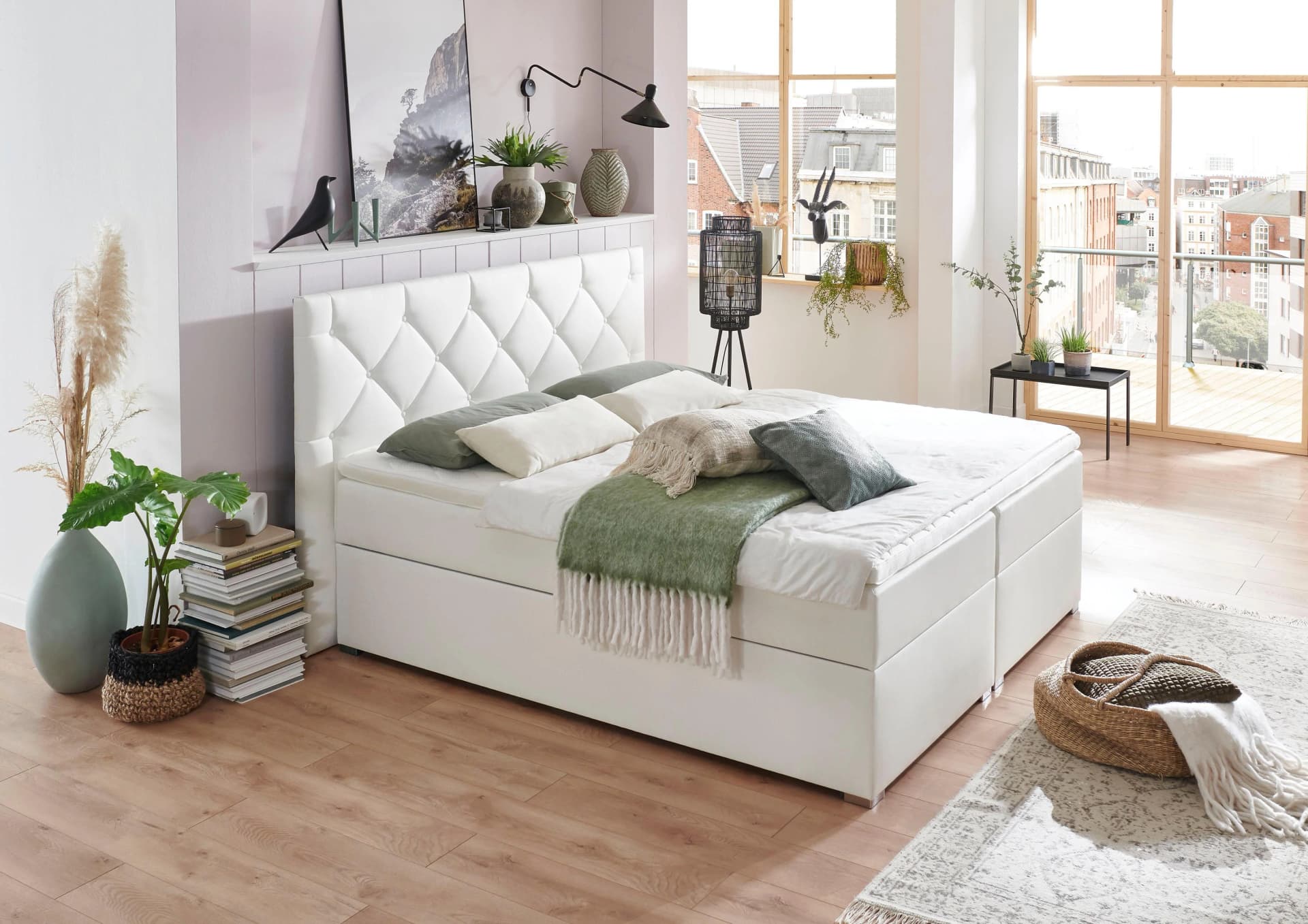 ATLANTIC HOME COLLECTION Boxbett Meike Weiß mit Bettkasten