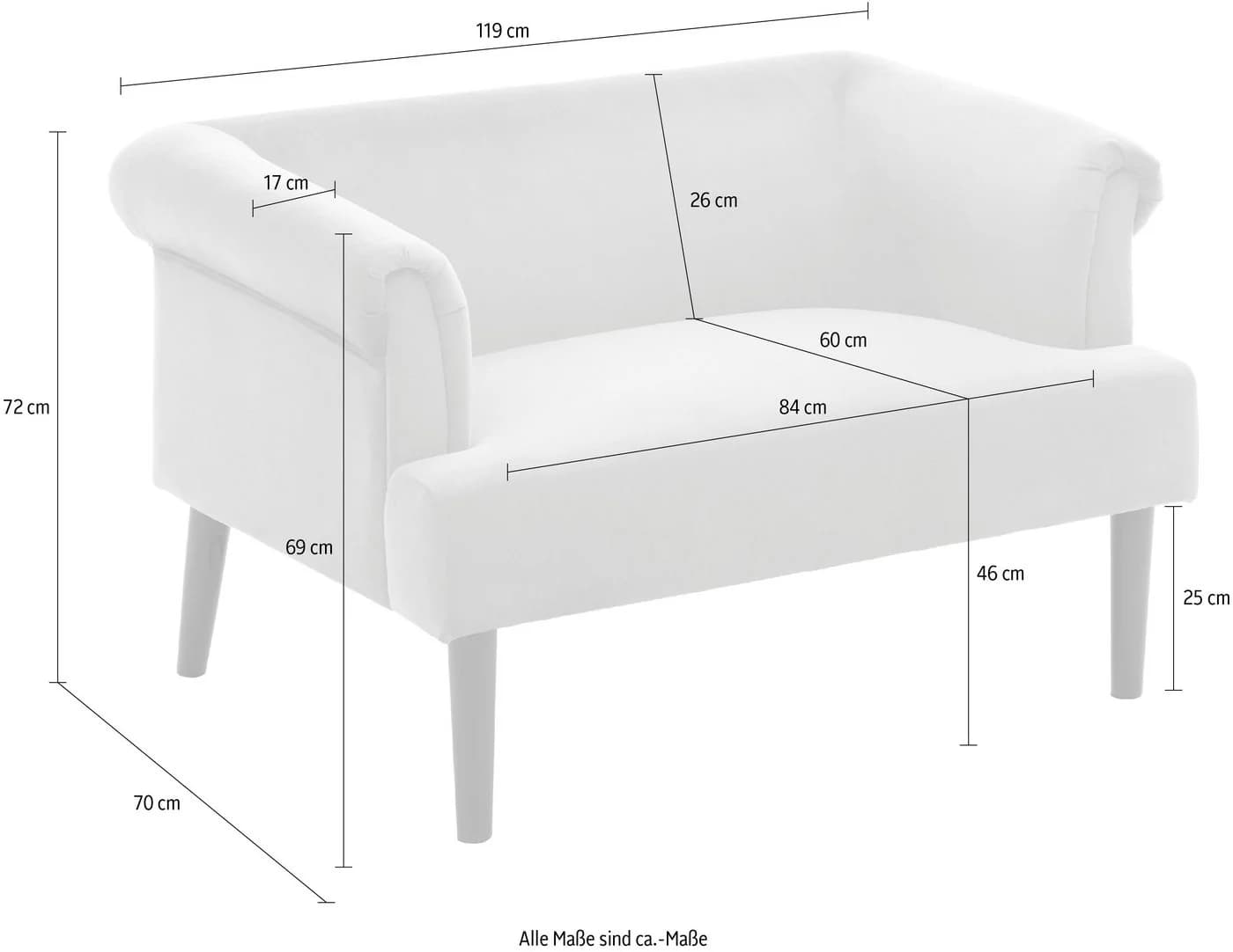 ATLANTIC HOME COLLECTION 1,5-Sitzer Charlie XXL Sessel Grün Samtvelours - Bild 5