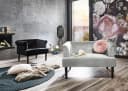 ATLANTIC HOME COLLECTION Sessel Charlie 1,5-Sitzer Samtgrau Bild 2