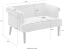 ATLANTIC HOME COLLECTION Sessel Charlie 1,5-Sitzer Samtgrau Bild 4