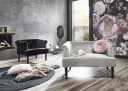 ATLANTIC HOME COLLECTION Sessel Charlie 1,5-Sitzer Samtgrau Bild 5