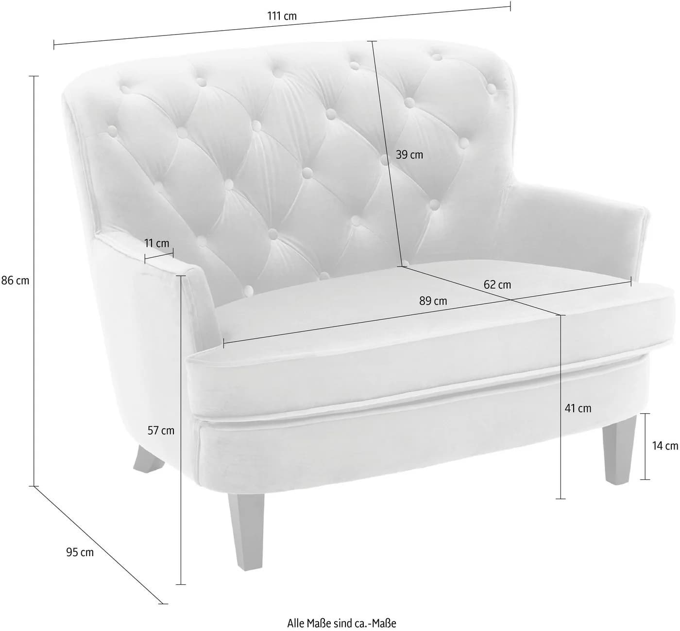 ATLANTIC HOME COLLECTION Sessel Leo Grün Samtvelours - Bild 5