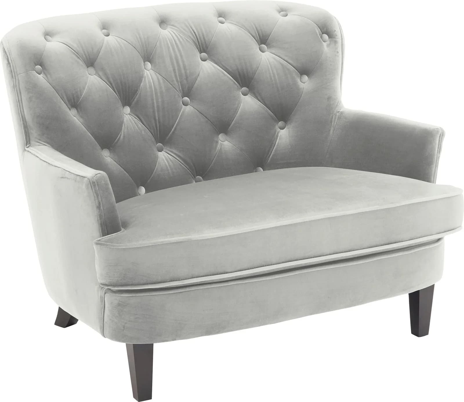 ATLANTIC HOME COLLECTION 1,5-Sitzer Leo Silbergrau Samtvelours