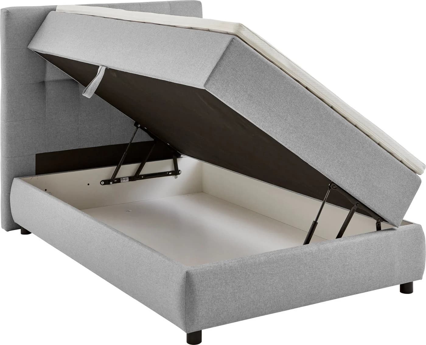 Boxbett LILO Grau mit Bettkasten und Topper ATLANTIC HOME COLLECTION - Bild 3