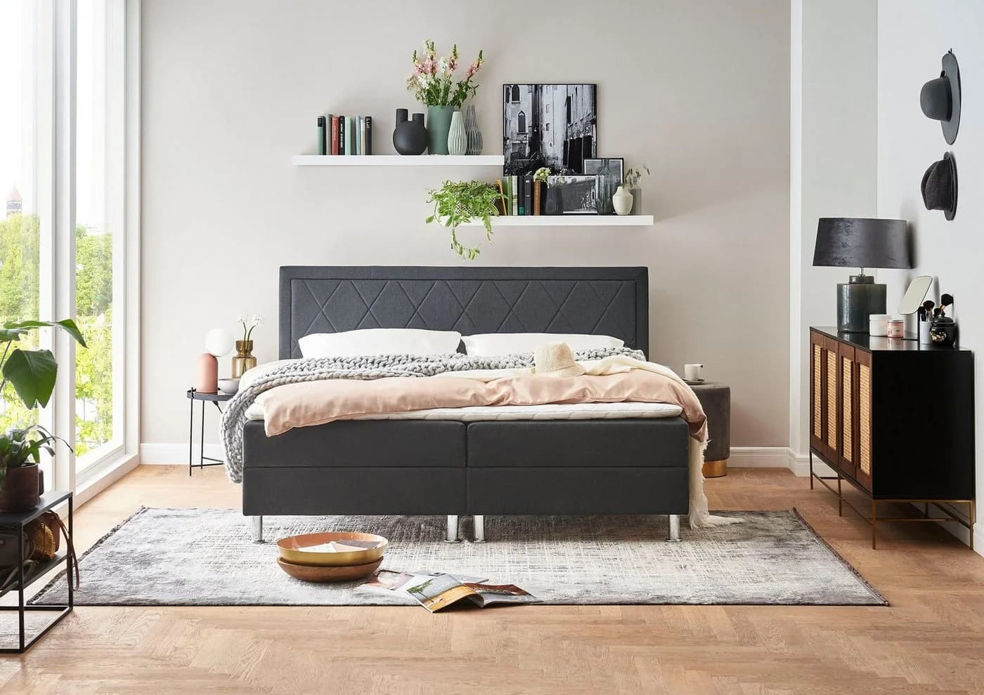 Boxbett Helen Anthrazit Tonnentaschen-Federkernmatratze - Bild 2